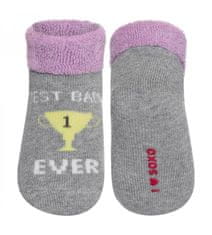 Ponožky "best baby ever" SIVÁ EU 16-18