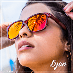 Verdster slnečné okuliare Lyon Hranaté oranžová sklíčka červená univerzálna
