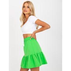 FANCY Dámska sukňa so zaväzovaním krátka tepláková VALERI svetlo zelená FA-SD-7957.47_388564 L-XL