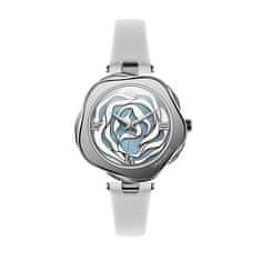 Dánske náramkové hodinky R-Series Rose Quartz z kože