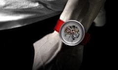 Náramkové hodinky Michael Young Series Titanium Edition Automatic Mechanical Skeleton Red