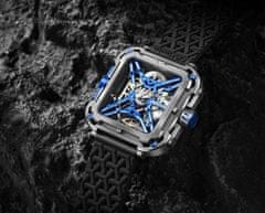 Ciga Design Náramkové hodinky X-Series Titanium Mechanical Skeleton Silver-Blue