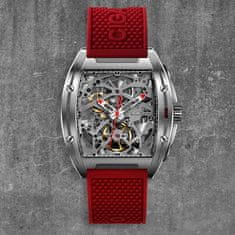 Náramkové hodinky Z-Series z nehrdzavejúcej ocele Automatic Mechanical Skeleton Red