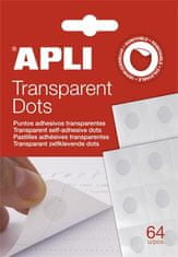 Apli Lepiace bodky "Transparent Dots", priehľadné, odnímateľné, 12871