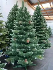 Vianočný stromček ZASNEŽENÁ BOROVICA so šiškami, výška 120 cm