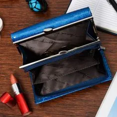 Alessandro Paoli G51 Dámska kožená peňaženka RFID modrá