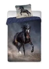 Faro Tekstylia FARO Obliečky Čierny kôň Bavlna, 140/200, 70/90 cm