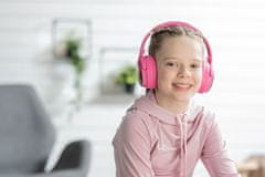 BuddyPhones Cosmos+ detské bluetooth slúchadlá s odnímateľným mikrofónom, ružové