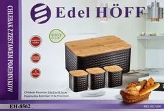 Edel HOFF Chlebník s 3 nádobami na čaj, kávu a cukor Eh-8562-Bk