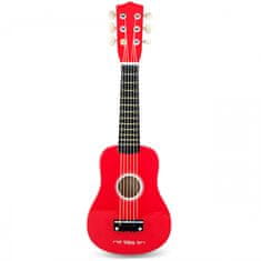 Viga Toys Drevená gitara pre deti červená 21 palcov 6 strún