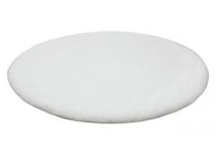 Dywany Lusczów Guľatý koberec BUNNY biely, velikost kruh 140