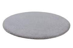 Dywany Lusczów Guľatý koberec BUNNY strieborný, velikost kruh 100