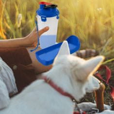 Napájačka pre psov, Cestovná Fľaša Na Vodu Pre Psov S Miskou Fľaša Bidon Dog Drinker S Miskou Na Jedlo 500 Ml