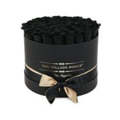 The Million Roses - Stredný box - čierne trvácne ruže, čierna