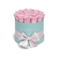 The Million Roses Malý box - ružové trvácne ruže , tyrkysová