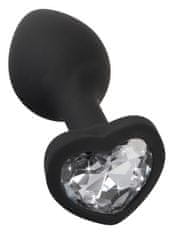You2toys Silicone Butt Plug With Heart Black