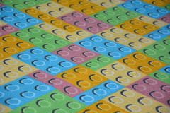Dywany Lusczów Detský kusový koberec LEGO zelený, velikost 300x600