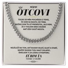Lovilion Pánsky náhrdelník s klasickou kubánskou retiazkou - Môjmu otcovi - darček na Valentína pre priateľa | DARIUS