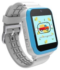 Helmer detské chytré hodinky KW 801/ 1.54" TFT/ dotykový display/ foto/ video/ 6 hier/ micro SD/ čeština/ modro-biele