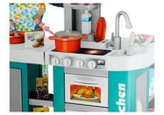 iMex Toys Veľká detská kuchynka s tečúcou vodou a chladničkou tyrkysová