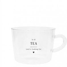 Bastion Collections sklenený hrnček na čaj Is It Tea, 300 ml