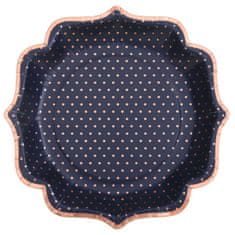 Santex Papierové taniere Ružovozlato-modré bodkované 21cm 10ks
