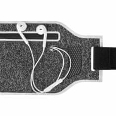 Northix Bežecký opasok s mobilným priestorom – sivý a čierny 