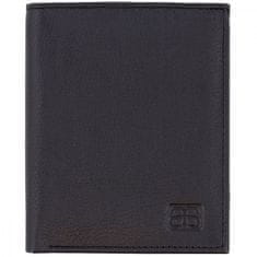 Daklos Bezpečnostná kožená peňaženka RFID - pravá koža - čierna - vertikálna
