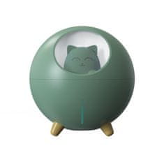 Cat-1 roztomilý zvlhčovač vzduchu s aróma difuzérom Barva: Zelená