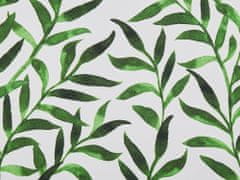 Beliani Sada 2 poťahov na záhradnú stoličku so vzorom listov biela/zelená CINE