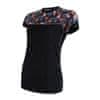 Tričko krátke dámske MERINO IMPRESS čierna/floral - M