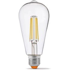 VIDEX Stmievateľná LED žiarovka E27 ST64 6W = 50W 630lm 4000K Neutrálna biela 360°