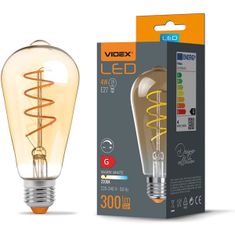 VIDEX Stmievateľná LED žiarovka E27 ST64 4W = 28W 300lm 2200K Teplá biela 360°