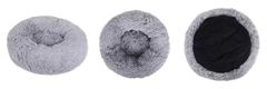 Mersjo Okrúhly plyšový pelech pre domáce zvieratá 60 cm sivý