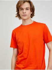 Lerros Oranžové pánske basic tričko LERROS S