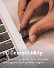 SHOKZ Bezdrôtový adaptér Loop 100 (USB-A) pre OpenComm, čierna