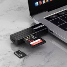 Kaku KSC-749 USB čítačka pamäťových kariet SD / microSD, čierna
