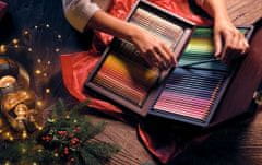 Caran´d Ache Akvarelové pastelky "Supracolor" 120 rôznych farieb, šesťhranné, drevený box, 3888.920
