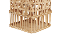 Beliani Bambusový lampáš 35 cm prírodný LUMBIS