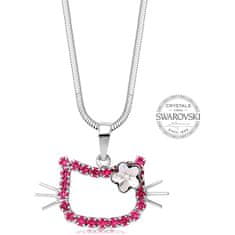 Levien Dievčenské náhrdelník Kočička s kytičkou Rose