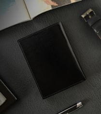 RONALDO Pánska kožená peňaženka so zabezpečením RFID Janov čierna, červená univerzálna