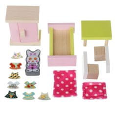 CUBIKA Cubika 12640 Izba drevený nábytok pre bábiky