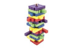 Bonaparte Hra veža drevená 60ks farebných dielikov spoločenská hra hlavolam v krabičke 7,5x27,5x7,5cm Cena za 1ks
