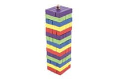 Bonaparte Hra veža drevená 60ks farebných dielikov spoločenská hra hlavolam v krabičke 7,5x27,5x7,5cm Cena za 1ks