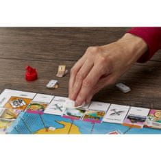 Monopoly Monopoly Cestovanie po svete, stolová hra pre 8-ročné deti, s podložkami na písanie a tabuľou so suchou pastelkou