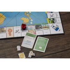 Monopoly Monopoly Cestovanie po svete, stolová hra pre 8-ročné deti, s podložkami na písanie a tabuľou so suchou pastelkou