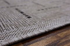 Kusový koberec FLOORLUX Silver / Black 20008 Spoltex – na von aj na doma 60x110