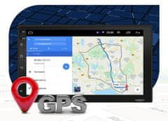Autorádio 2 DIN s GPS navigáciou, Wifi, Bluetooth, 7 palcový dotykový displej, 1/16GB, Android 10.0, cúvacia kamera