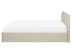 Beliani Béžová posteľ s úložným priestorom 160x200 cm ORBEY