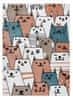 Detský kusový koberec Fun Gatti Cats pink 80x150